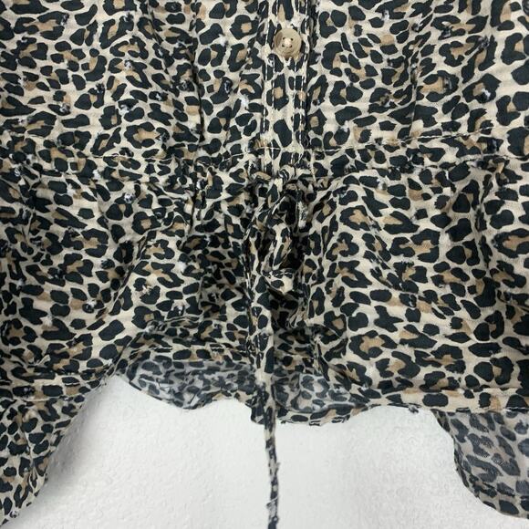 Pilcro Anthropologie‎ Shirt Womens XXS The Sidney Batwing blouse Cinched Waist - Picture 2 of 10